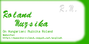 roland muzsika business card